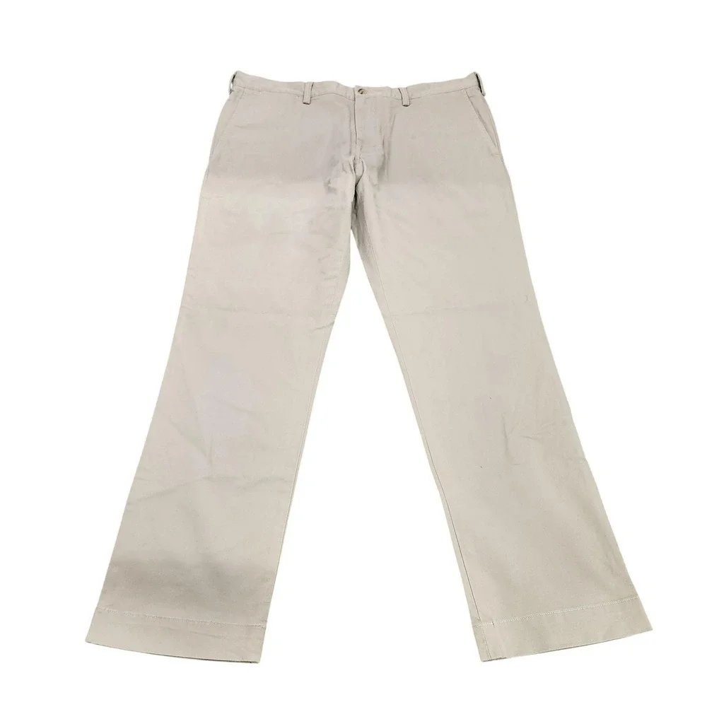 Polo Ralph Lauren Pants Mens 39x32 Beige Stretch Slim Fit Chino Straight Leg